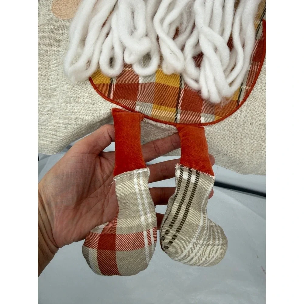 Haymarket Square Table Runner 3D Gnome Ends Plaid Applique Cute Holiday Decor